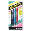 Pilot G2 Mini Retractable Gel Pen, Fine 0.7mm, Assorted Ink/Barrel, PK4 31737